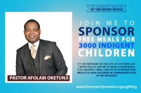 Join Me To Sponsor Free Meals For 3,000 Indigent Children